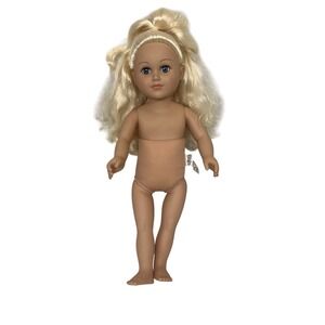 My‎ Life As 18" Blonde Hair Blue Eyes Doll with Eyelashes Cititoy #GS125/GS131